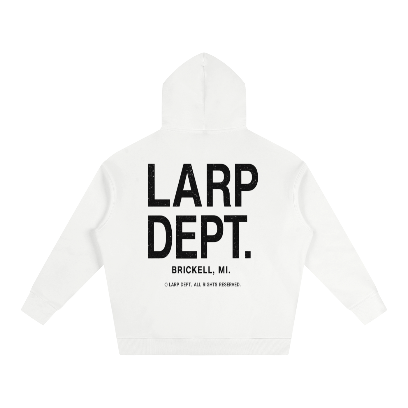 White LarpDept Hoodie.